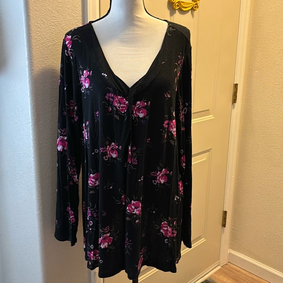 Lane Bryant Tops - Lane Bryant Flowered Long Tunic